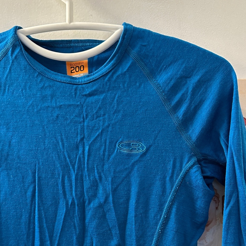 Icebreaker women’s Teal Long Sleeve base layer
